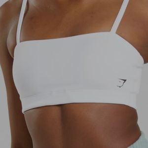 Gymshark bandeau sports bra white